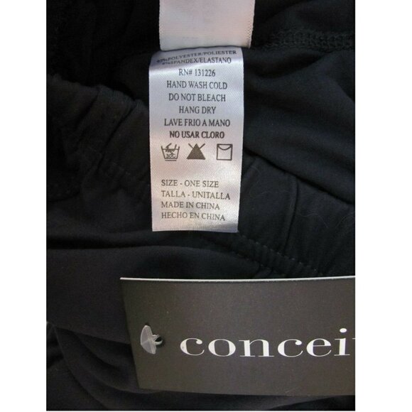 Conceited Women's Leggings One Size (24-30 x 26) Elastic Waist Solid Gray NWT - Picture 7 of 7
